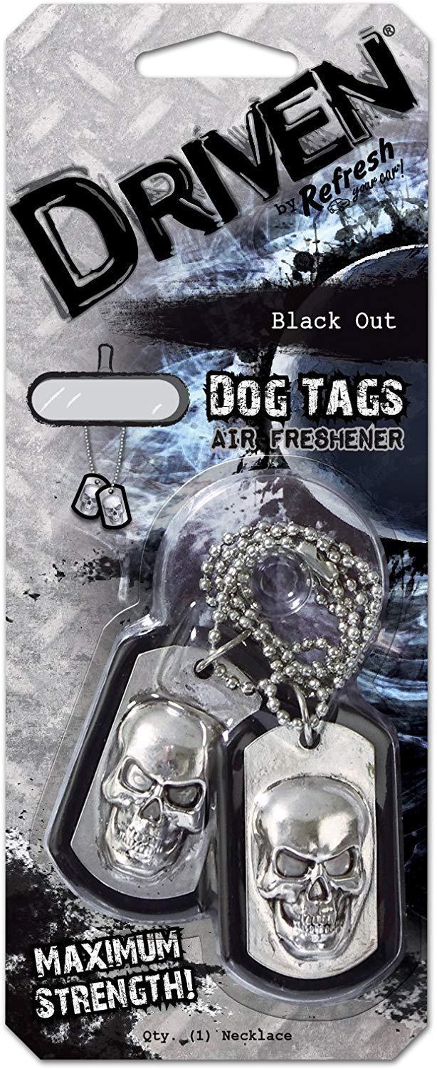 Driven-Dog Tag Black Out Air Freshener (Made in USA) Alliance Auto Products