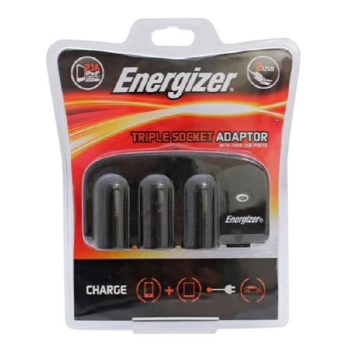 Energizer Triple Socket Plus Twin USB Adapter Alliance Auto Products