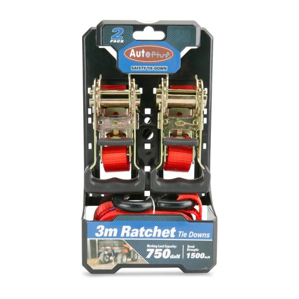 Ratchet 2 pack Heavy Duty 3 Mtr Alliance Auto Products
