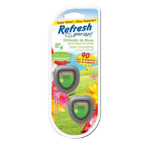 Refresh-2Pack Mini Diffusor Flores Y Frescura Air Freshener (Made in USA) Alliance Auto Products