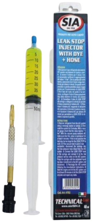 SIA-Disposable Leak stop for A/C syringe 40 ML (Made in Italy) Alliance Auto Products