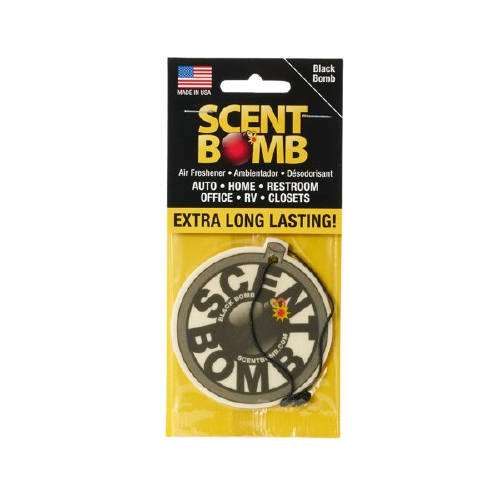 Scent Bomb Air freshener Hanging Circle Black Bomb 2 Pieces (Made in USA) Alliance Auto Products