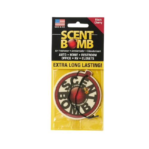 Scent Bomb Air freshener Hanging Circle Black Cherry 2 Pieces (Made in USA) Alliance Auto Products