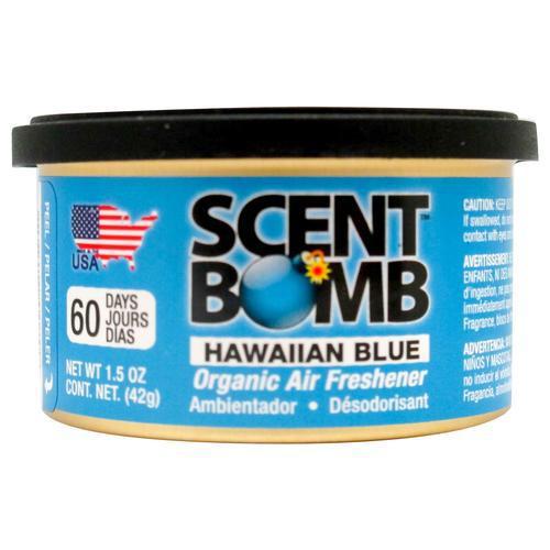 Scent Bomb Air freshener Organic Can Hawaiian Blue (Made in USA) Alliance Auto Products