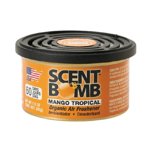 Scent Bomb Air freshener Organic Can Mango Tropical Alliance Auto Products