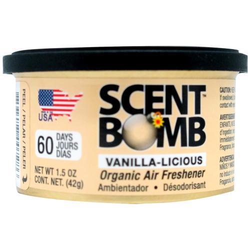 Scent Bomb Air freshener Organic Can Vanilla-Licious Alliance Auto Products