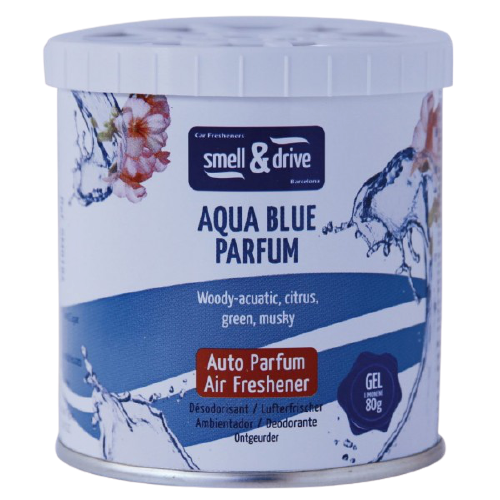 Smell And Drive-Gel Can Air Freshener (80g, Aqua Blue) (Made in Spain) Alliance Auto Products